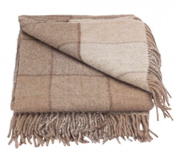 Forster Plaids Wohndecke ISABELL, 50% Wolle, 50% Alpaca