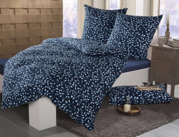 Sternenzelt Bettwäsche MILA, Fb. 02 blau, Mako-Satin